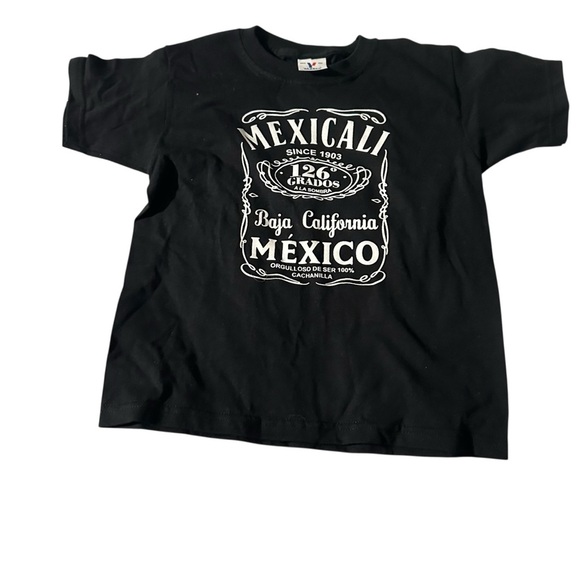 Black Short Sleeve Tee with Mexicali Graphic - Picture 1 of 3